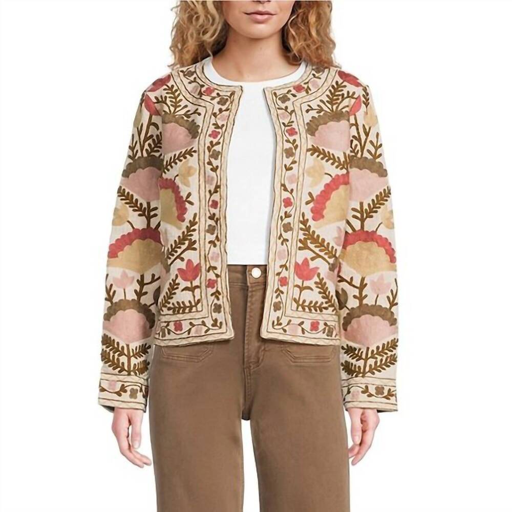 NEW CHARLIE B edge to edge embroidered cotton jacket in ceremony
